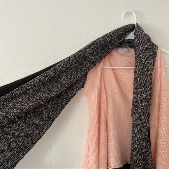 Free People Sleeveless Open Front Cardigan with Scarf Collar - Picture 5 of 5